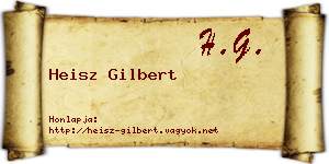 Heisz Gilbert névjegykártya